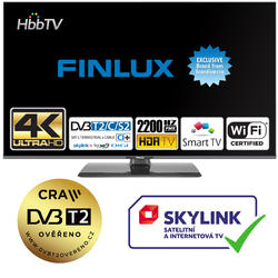 Finlux TV55FUF8261 -  HDR UHD T2 SAT WIFI SKYLINK LIVE BEZRÁMOVÁ-  - 2