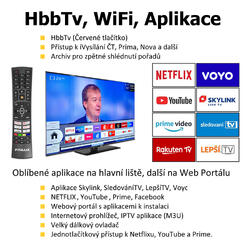 Finlux TV55FUF7162 - HDR,UHD, T2 SAT,  HBB TV, WIFI, SKYLINK LIVE  - 4