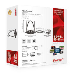 Barkan AB60A, aktivní DVB-T2 anténa, zisk 30dB, regulace, stojánek, kabel  - 5