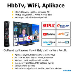 Finlux TV55FUF8261 -  HDR UHD T2 SAT WIFI SKYLINK LIVE TENKÁ-  - 6